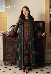 ASIM JOFA - Unstitched 3PC Lawn Embroidered Suit - SNW-1120