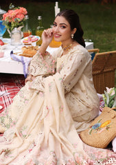 KAHF - 3PC Luxury Lawn Embroidered Suit - SNW-1102