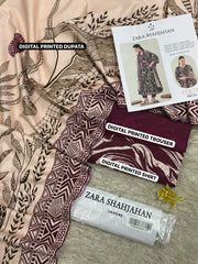 Zara Shahjahan Unstitched 3pc Digital Printed Lawn-SNW-3101