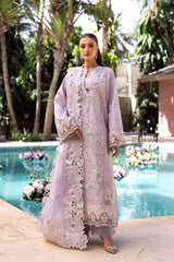Akbar Aslam - Unstitched  3PC Luxury Lawn Embroidered Suit - SNW - 1141