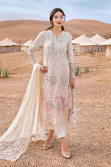 MARIA.B - 3PC Unstitched Luxury Dhanak Embroidered Suit - SNW-7129