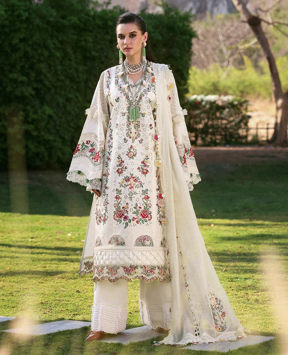 Republic - Unstitched 3PC Luxury Viscose Embroidered Suit - SNW-7117
