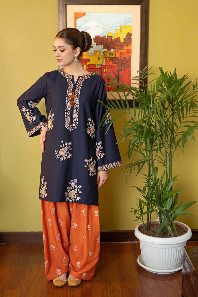 URGE- 2PC Unstitched Embroidered Lawn - SNW-6110