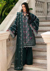 Republic Womenswear- 3PC Unstitched Luxury Dhanak Embroidered Suit - SNW-7166