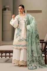ELAF - 3PC Unstitched Luxury Karandi Embroidered Suit - SNW-7157