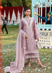BIN ILYAS - Unstitched 3PC Lawn Embroidered Shirt with Slub Net Dupatta- SNW-1179