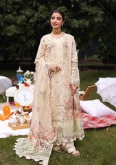 KAHF - 3PC Luxury Lawn Embroidered Suit - SNW-1102