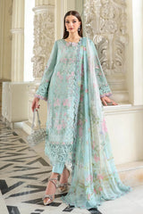 MARIA.B - 3PC Unstitched Luxury Dhanak Embroidered Suit - SNW-7138