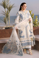 Aneelas - Unstitched 3PC Luxury Dhanak Embroidered Suit - SNW-7150
