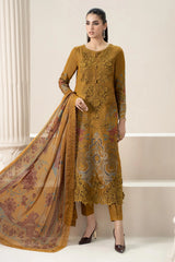 Maria.B - Unstitched  3PC Luxury Lawn Embroidered Suit - SNW - 1142