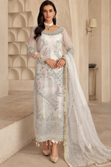 Emaan Adeel - 2PC Unstitched Luxury Bareeza Net Suit - SNW-937
