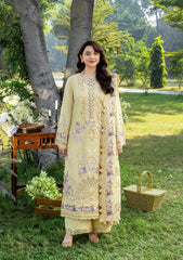 ELAF - Unstitched  3PC Luxury Viscose Embroidered Suit - USME-019010