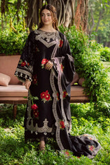 PARISHAY - Unstitched 3PC Luxury Lawn Embroidered Suit - SNW-1151