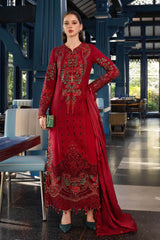 MARIA.B - 3PC Unstitched Luxury Dhanak Embroidered Suit - SNW-7101
