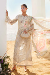 Maria.B- Unstitched 3PC Lawn Embroidered Suit - SNW-1135