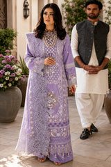 MAHNUR - 3PC Unstitched Luxury Dhanak Embroidered Suit - SNW-7160