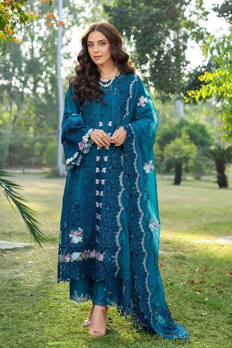 ELAF - Unstitched 3PC Luxury Lawn Embroidered Suit - SNW-1192