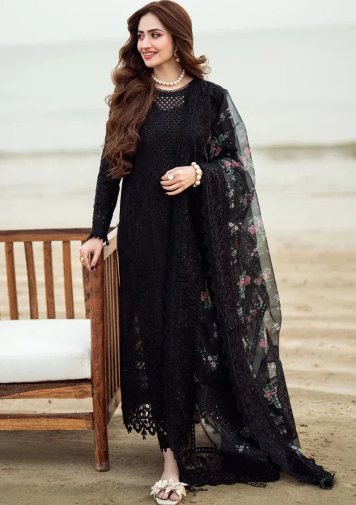 Nureh - 3PC Lawn Embroidered Suit - SNW-1104