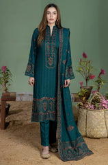 Mohagni - 3PC Unstitched Luxury Dhanak Embroidered Suit - SNW-1803
