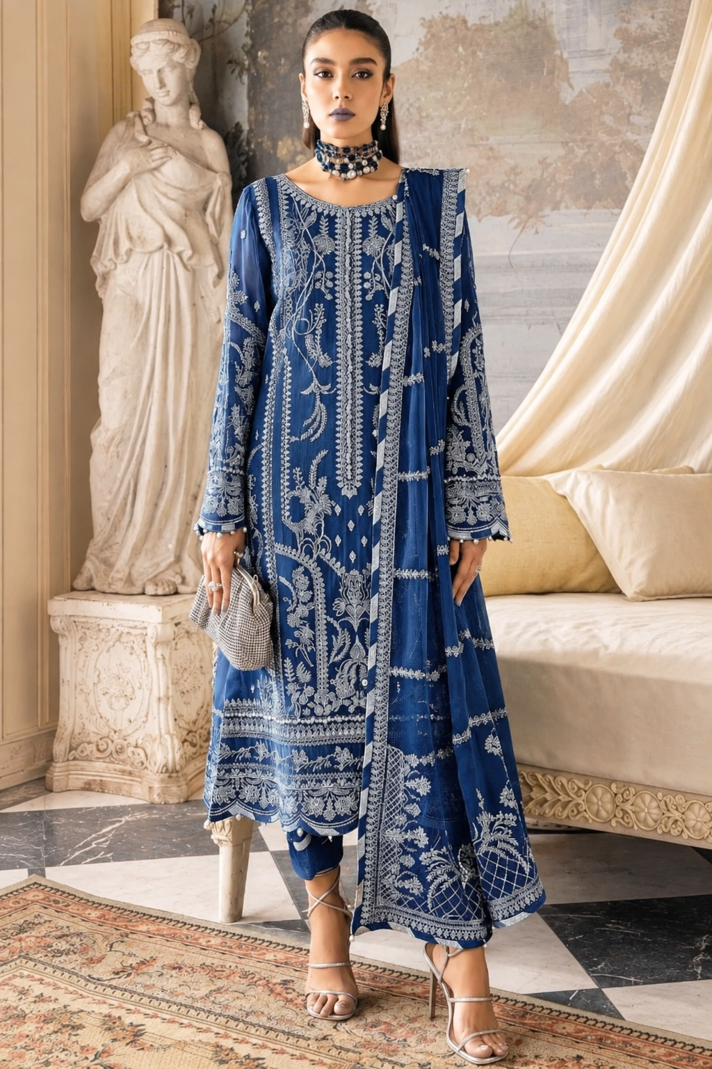 Gulaal - 2PC Unstitched Luxury Sheesha Silk Suit - SNW-975