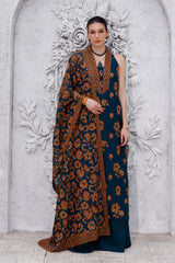 Bareeze- 3PC Unstitched Luxury Karandi Embroidered Suit - SNW-1802