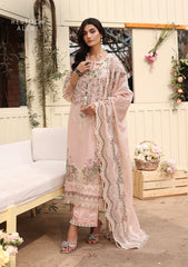 KAHF - 3PC Unstitched Luxury Lawn Embroidered Suit - SNW-1193