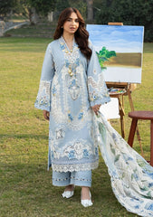 ELAF - Unstitched 3PC Luxury Lawn Embroidered Suit - SNW-1197