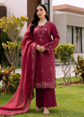 Florent - Unstitched 3PC Luxury Lawn Embroidered Suit - SNW-1161