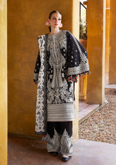 Hussain Rehar - 3PC Luxury Lawn Embroidered Suit - SNW-1106