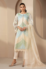MARIA.B - 3PC Luxury Lawn Embroidered Suit - SNW-1122