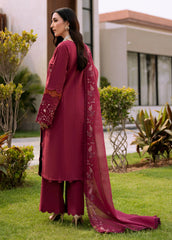 Florent - Unstitched 3PC Luxury Lawn Embroidered Suit - SNW-1161