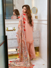 JADE - Unstitched 3PC Luxury Lawn Embroidered Suit - SNW-1152
