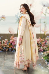 Qalamkaar - Unstitched 3PC Lawn Embroidered Suit - SNW-1136
