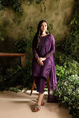BATIK  - 3PC Unstitched Luxury Dhanak Embroidered Suit - SNW-7168