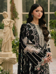 BIN ILYAS - Unstitched 3PC Luxury Dhanak Embroidered Suit - SNW-7161
