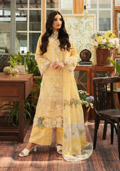 Kahf Embroidered Lawn Suit Unstitched 3 Piece - SNW-1115