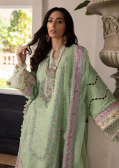 Republic Womenswear - Unstitched 3PC Lawn Embroidered Shirt with Slub Net Dupatta- SNW-1178