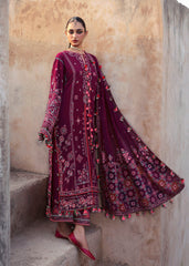 Hussain Rehar - Unstitched 3PC Luxury Lawn Embroidered Suit - SNW-1151
