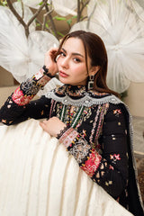 Qalamkar - 3PC Luxury Lawn Embroidered Suit - SNW-1118