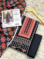 Sapphire Unstitched 3pc Digital Printed Bana Dora Lawn-SNW-3105