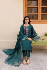 BATIK - Unstitched 3PC Lawn Embroidered Suit - SNW-5103