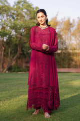 MANARA - Unstitched 3PC Luxury Lawn Embroidered Suit - SNW-1167