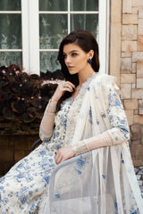 Bareeze- Unstitched 3PC Luxury Lawn Embroidered Suit - SNW-5115