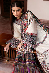Jazmin - Unstitched 3PC Luxury Lawn Embroidered Suit - SNW - 1126