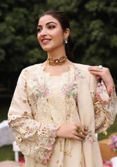 KAHF - 3PC Luxury Lawn Embroidered Suit - SNW-1102
