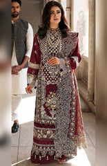 MAHNUR - 3PC Luxury Lawn Embroidered Suit - SNW-1105