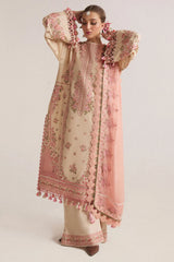 Hussain Rehar - Unstitched 3PC Luxury Lawn Embroidered Suit - SNW-1168