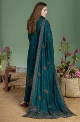 Mohagni - 3PC Unstitched Luxury Dhanak Embroidered Suit - SNW-1803