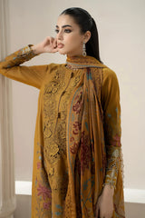 Maria.B - Unstitched  3PC Luxury Lawn Embroidered Suit - SNW - 1142