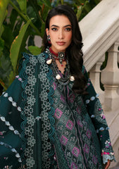 Republic Womenswear- 3PC Unstitched Luxury Dhanak Embroidered Suit - SNW-7166